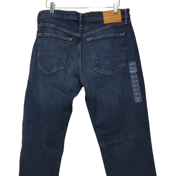 Lucky Brand 121 Slim POMPONIO BEACH Men's Jeans Size 33 x 34 NEW - Picture 5 of 11